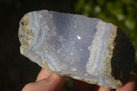 Natural Blue Lace Agate Geode Specimens  x 12 From Nsanje, Malawi - Toprock Gemstones and Minerals 