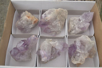 Natural Jacaranda Amethyst Clusters  x 6 From Mumbwa, Zambia - Toprock Gemstones and Minerals 