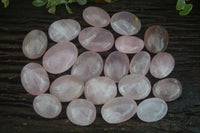 Polished Gemmy Pink Rose Quartz Palm Stones  x 35 From Ambatondrazaka, Madagascar - Toprock Gemstones and Minerals 