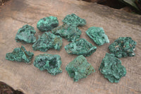 Natural Chatoyant Silky Malachite Specimens  x 12 From Kasompe, Congo - Toprock Gemstones and Minerals 