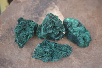 Natural Chatoyant Silky Malachite Specimens  x 12 From Kasompe, Congo - Toprock Gemstones and Minerals 