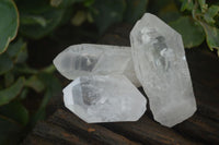 Natural Single Etched Clear Quartz Crystals  x 35 From Mpika, Zambia - Toprock Gemstones and Minerals 