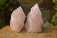 Polished Gemmy Pink Rose Quartz Flames  x 3 From Madagascar - TopRock