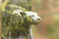 Polished Leopard Stone Lioness Book End Carvings  x 2 From Zimbabwe - TopRock