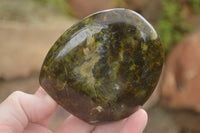 Polished Large Green Opal Standing Free Forms  x 6 From Madagascar - TopRock