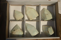 Polished Rare Blue Smithsonite Aragonite Points x 6 From Congo