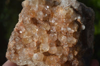 Natural Golden Limonite Quartz Clusters x 3 From Zambia