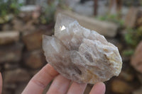 Natural Cascading Smokey Quartz Clusters x 6 From Luena, Congo