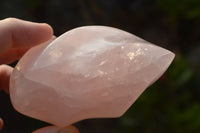 Polished Gemmy Pink Rose Quartz Flames  x 3 From Madagascar - TopRock