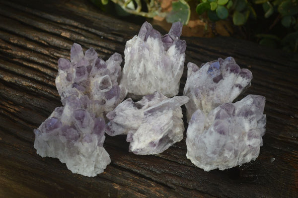 Natural Sugar Amethyst Clusters  x 6 From Solwezi, Zambia