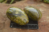 Polished Large Green Opal Standing Free Forms  x 6 From Madagascar - TopRock