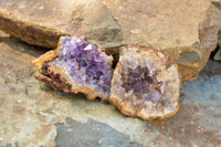 Natural Amethyst & Basalt Geode Specimens  x 6 From Zululand, South Africa - TopRock