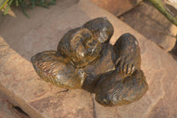 Polished  Black Soapstone Gorilla Carving  x 1 From Zimbabwe