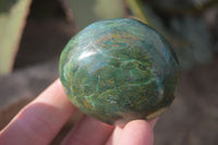 Polished Green Verdite Galet / Palm Stones x 12 From Zimbabwe