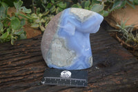 Polished Blue Lace Agate Standing Free Form x 1 From Nsanje, Malawi - Toprock Gemstones and Minerals 