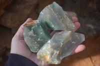 Natural Rough Green Jade Cobbed Specimens x 12 From Swaziland