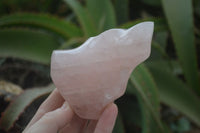 Polished Pink Rose Quartz Flame Sculptures  x 4 From Madagascar - Toprock Gemstones and Minerals 