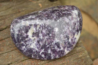 Polished Purple Lepidolite with Specular White Patterns Free Forms x 3 From Zimbabwe - TopRock