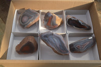 Polished River Agate Nodules  x 6 From Sashe River, Zimbabwe