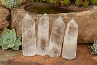 Polished Clear Quartz Crystal Points x 6 From Madagascar - TopRock