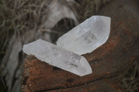 Natural Single Etched Clear Quartz Crystals  x 35 From Mpika, Zambia - Toprock Gemstones and Minerals 