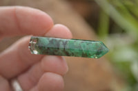 Polished Packaged Hand Crafted Resin Pendant with Emerald Chips - sold per piece - From Bulwer, South Africa - TopRock