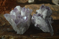 Natural Sugar Amethyst Clusters  x 6 From Solwezi, Zambia