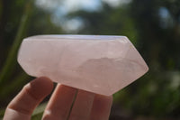 Polished Double Terminated Pink Rose Quartz Points  x 4 From Ambatondrazaka, Madagascar - TopRock