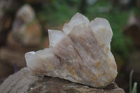 Natural Cascading Smokey Quartz Clusters x 6 From Luena, Congo