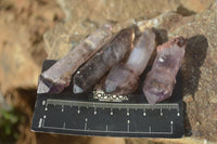 Natural Window Amethyst Crystals  x 12 From Chiredzi, Zimbabwe