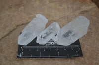 Natural Single Etched Clear Quartz Crystals  x 35 From Mpika, Zambia - Toprock Gemstones and Minerals 