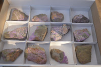 Natural Rough Stichtite & Serpentine Specimens x 12 From Barberton, South Africa