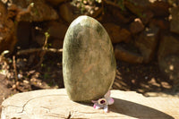 Polished Banded Green Fuchsite Quartz Standing Free Form x 1 From Madagascar - TopRock