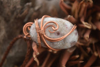 Polished  Copper Wire Wrapped Rubellite In Matrix Pendants x 6 From Madagascar