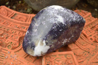 Polished Purple Lepidolite with Specular White Patterns Free Forms x 3 From Zimbabwe - TopRock