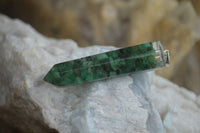 Polished Packaged Hand Crafted Resin Pendant with Emerald Chips - sold per piece - From Bulwer, South Africa - TopRock