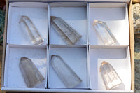 Polished Stunning Optic Smokey Quartz Points  x 6 From Madagascar - TopRock