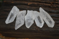 Natural Single Etched Clear Quartz Crystals  x 35 From Mpika, Zambia - Toprock Gemstones and Minerals 