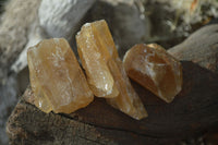 Natural Honey Aragonite Etched & Cobbed Pieces  x 35 From Namibia