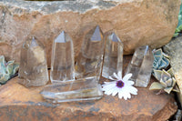 Polished Stunning Optic Smokey Quartz Points  x 6 From Madagascar - TopRock