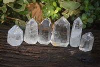 Polished  Clear Quartz Crystal Points  x 12 From Madagascar