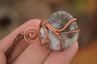 Polished  Copper Wire Wrapped Rubellite In Matrix Pendants x 6 From Madagascar