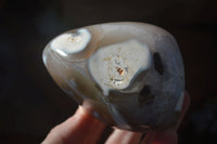 Polished Mixed Agate Standing Free Forms  x 4 From Madagascar