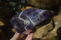 Polished Chevron Amethyst Point x 1 From Zambia