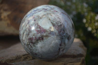 Polished Rubellite Pink Tourmaline Matrix Sphere x 1 From Madagascar