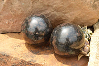 Polished Rare Blue Iolite / Water Sapphire Spheres  x 4 From Madagascar - TopRock