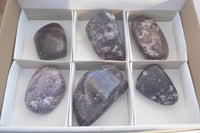 Polished Purple Lepidolite Free Forms  x 6 From Zimbabwe - Toprock Gemstones and Minerals 