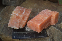 Natural New Sunset Orange Calcite Specimens  x 12 From Spitzkop, Namibia