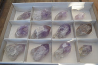 Natural Single Jacaranda Amethyst Crystals x 12 From Mumbwe, Zambia