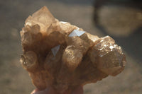 Natural Cascading Smokey Quartz Clusters x 2 From Luena, Congo